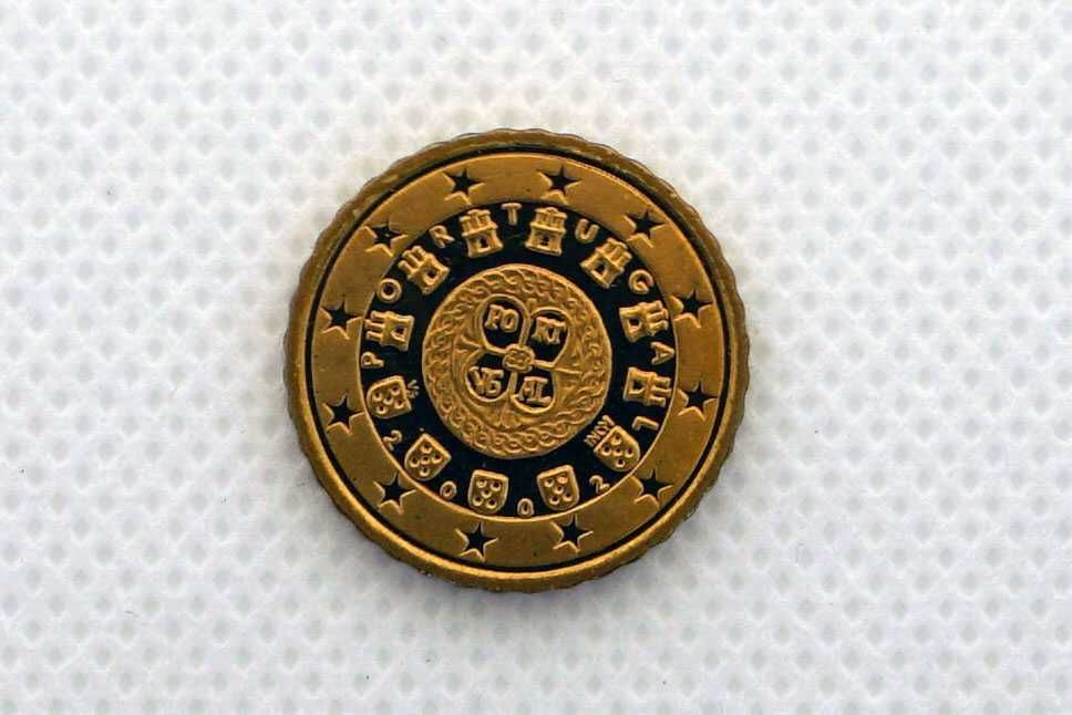 3 Moedas Portugal em Proof - 2002 - quantidade feita 15000ex