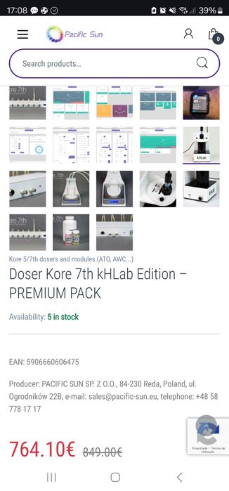 Doseadora Pacific Sun kore7th premium edition