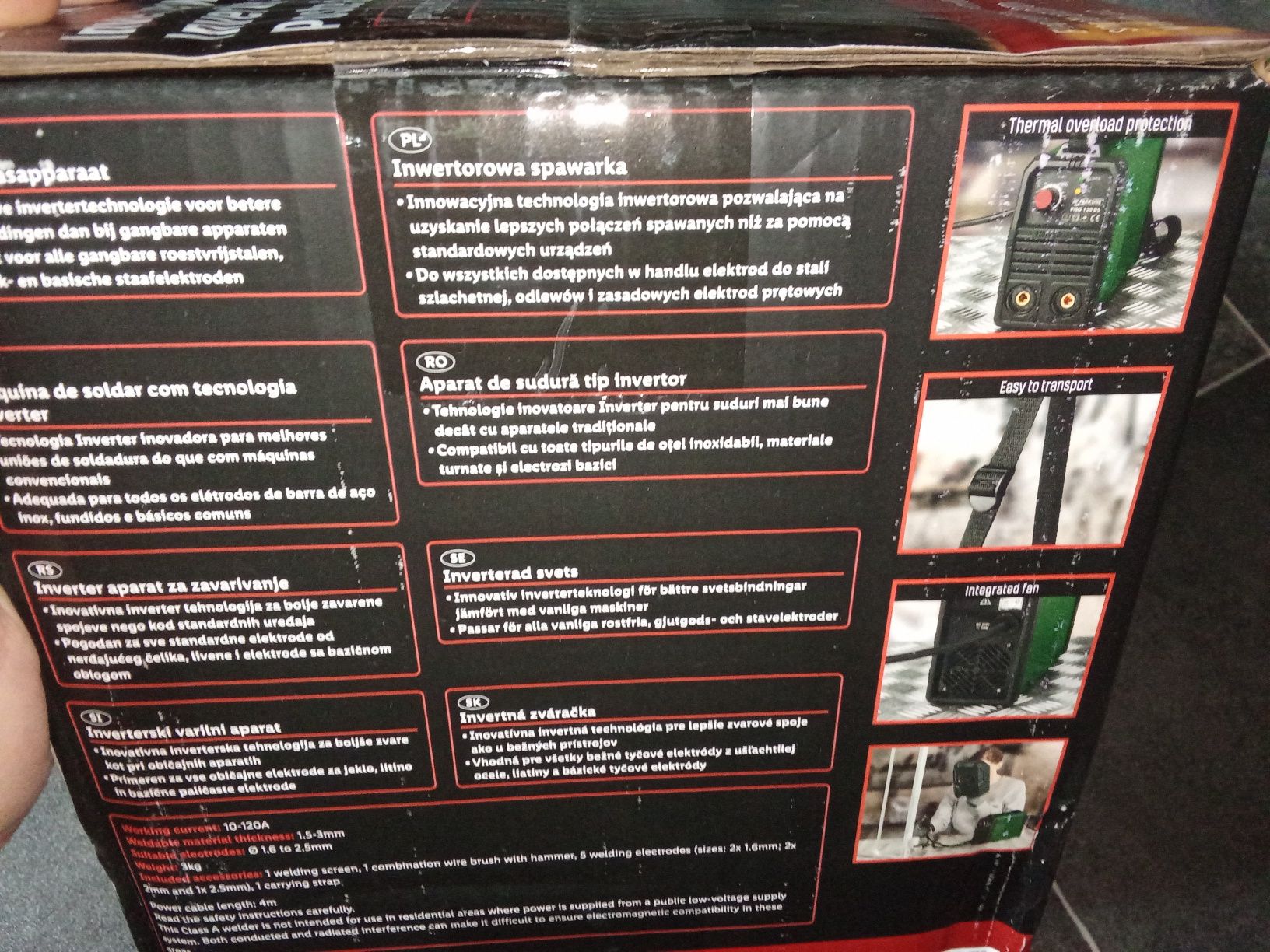 Spawarka Parkside 120A + paczka elektrod 2,5x350