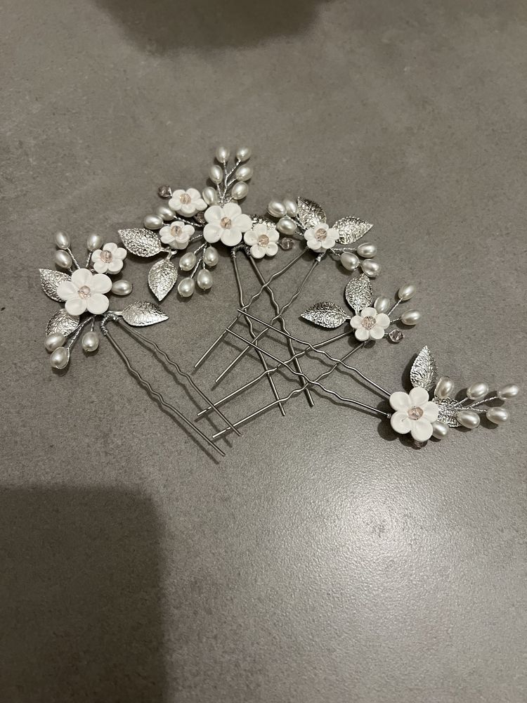 Edary Bride Wedding Flower Hair Pins Pearl-wsuwki slubne