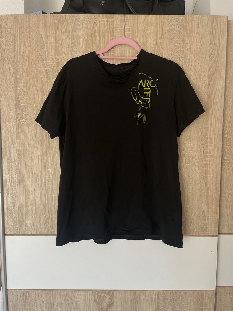 Koszulka Arc’teryx M ciemnozielona-czarna tshirt 100% bawełna logowana