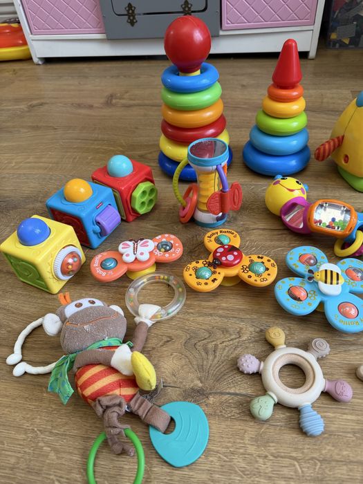 Игрушки пирамида грызунки погремушки музыкальные развивающие