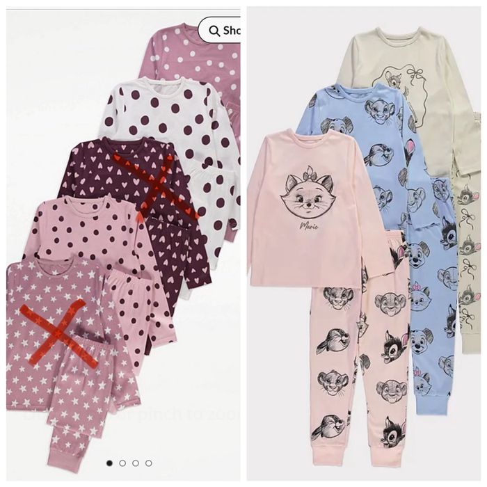 Нова трикотажна піжама для дівчаток George 92, 98, 104