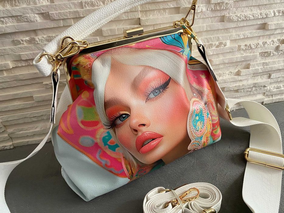 Massimo Contti  torebka listonoszka z printem 2 paski