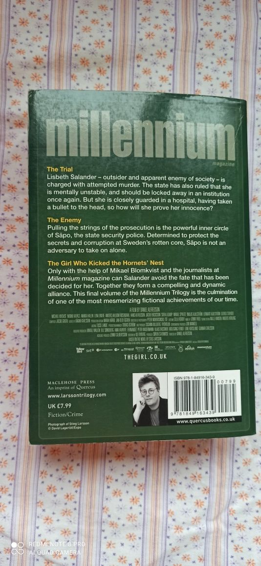 Millenium/ Steig Larsson / the girl WHO kicked the hornet's nest