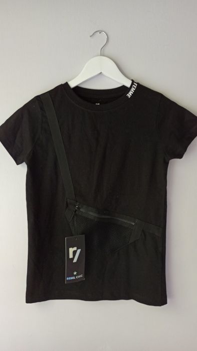 Rebel Chic t-shirt czarny