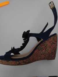 Sandálias de senhora azuis