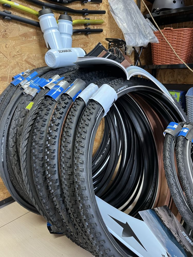 Найбільшей вибір покришок Schwalbe 26"27.5"28-29" найтоповіші моделі