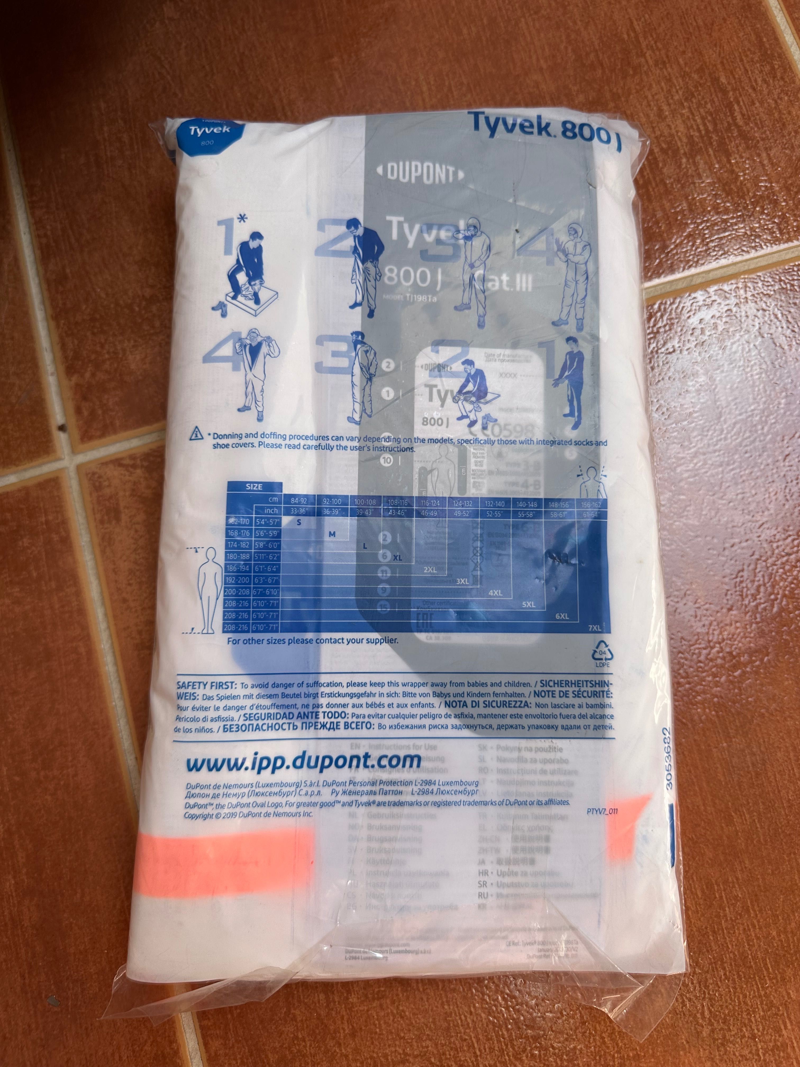 Kombinezon ochronny TYVEK 800j rozmiar XL