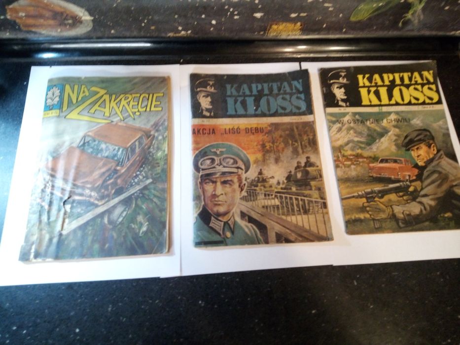 Komiksy Kapitan Kloss i Żbik 3 szt lata siedemdziesiąte