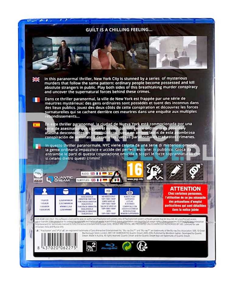 Fahrenheit / PS4 / Sklep z Grami / Skup-Sprzedaż / PerfectBlue /Służew