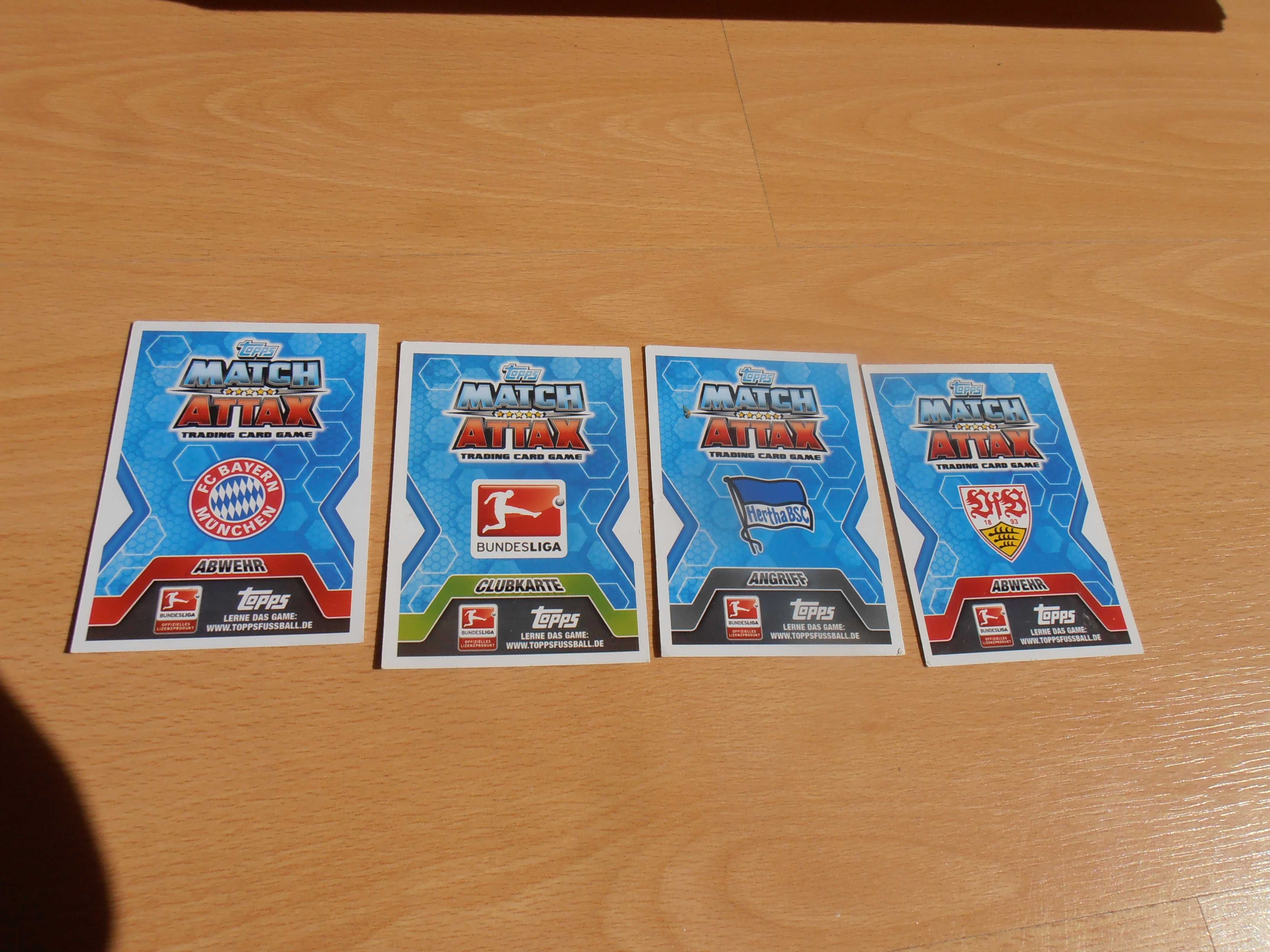 karty topps MATCH ATTAX DE niebieskie - 4 szt.