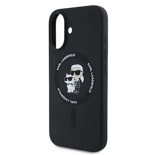 Etui Karl Lagerfeld Silicone Karl&Choupette Heads Ring MagSafe na iPho