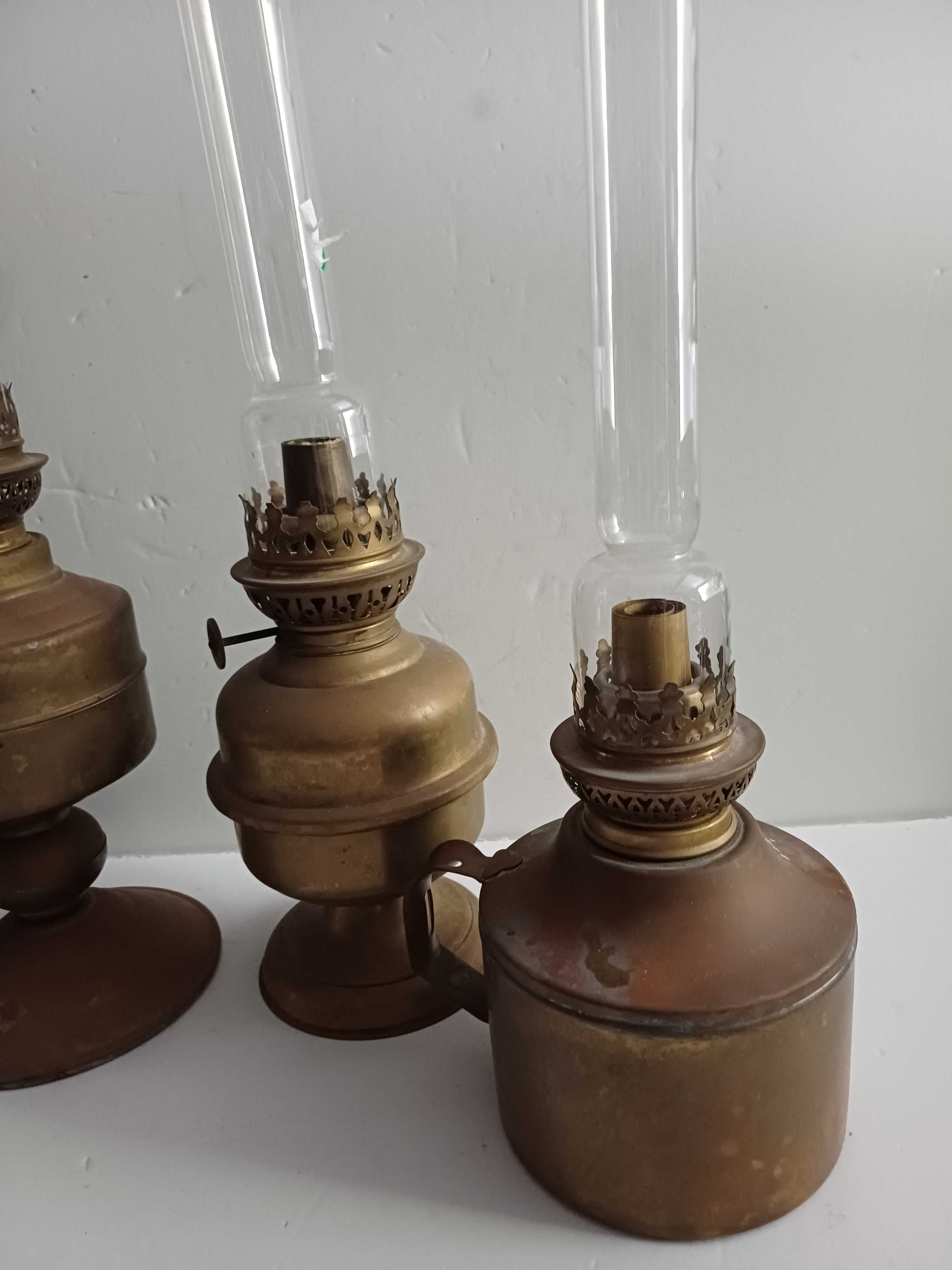 Candeeiros de petróleo com chaminé