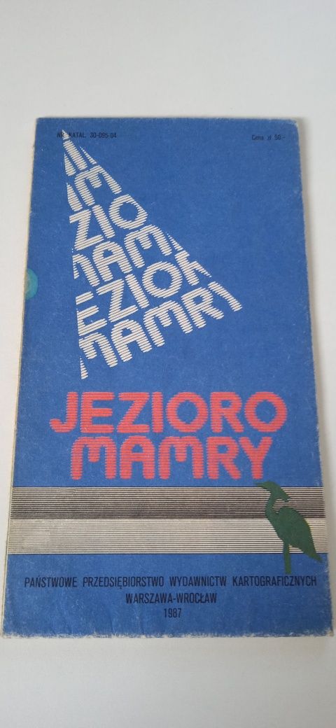 Stara mapa jezioro Mamry PRL.