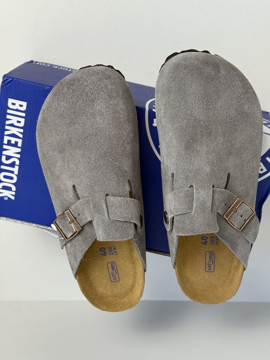 Шльопанці  клоги сабо  Birkenstock boston  біркеншток шлепки шкіра