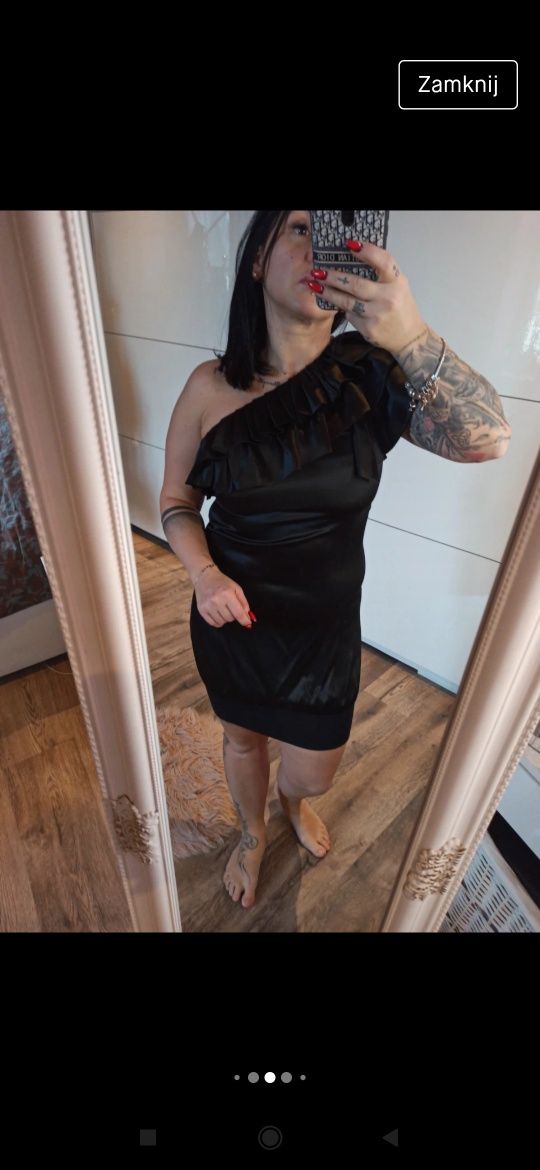 Ted Baker S mała czarna 100% jedwab silk