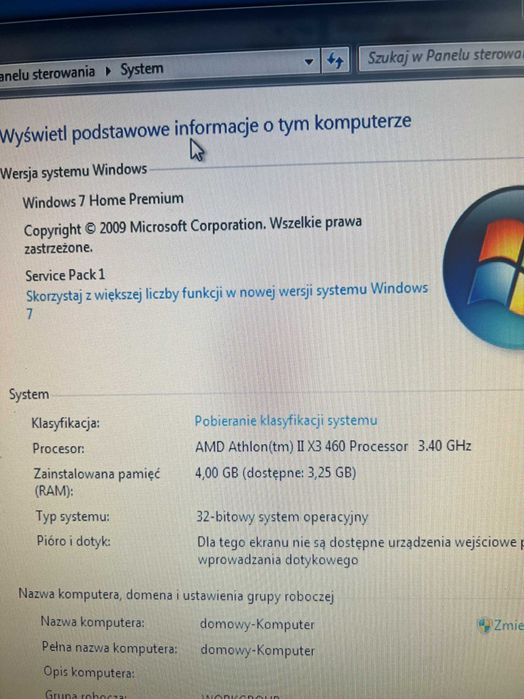 Komputer z AMD Radeon HD 77000 + AMD athlon II x3 460 3.4 GHz