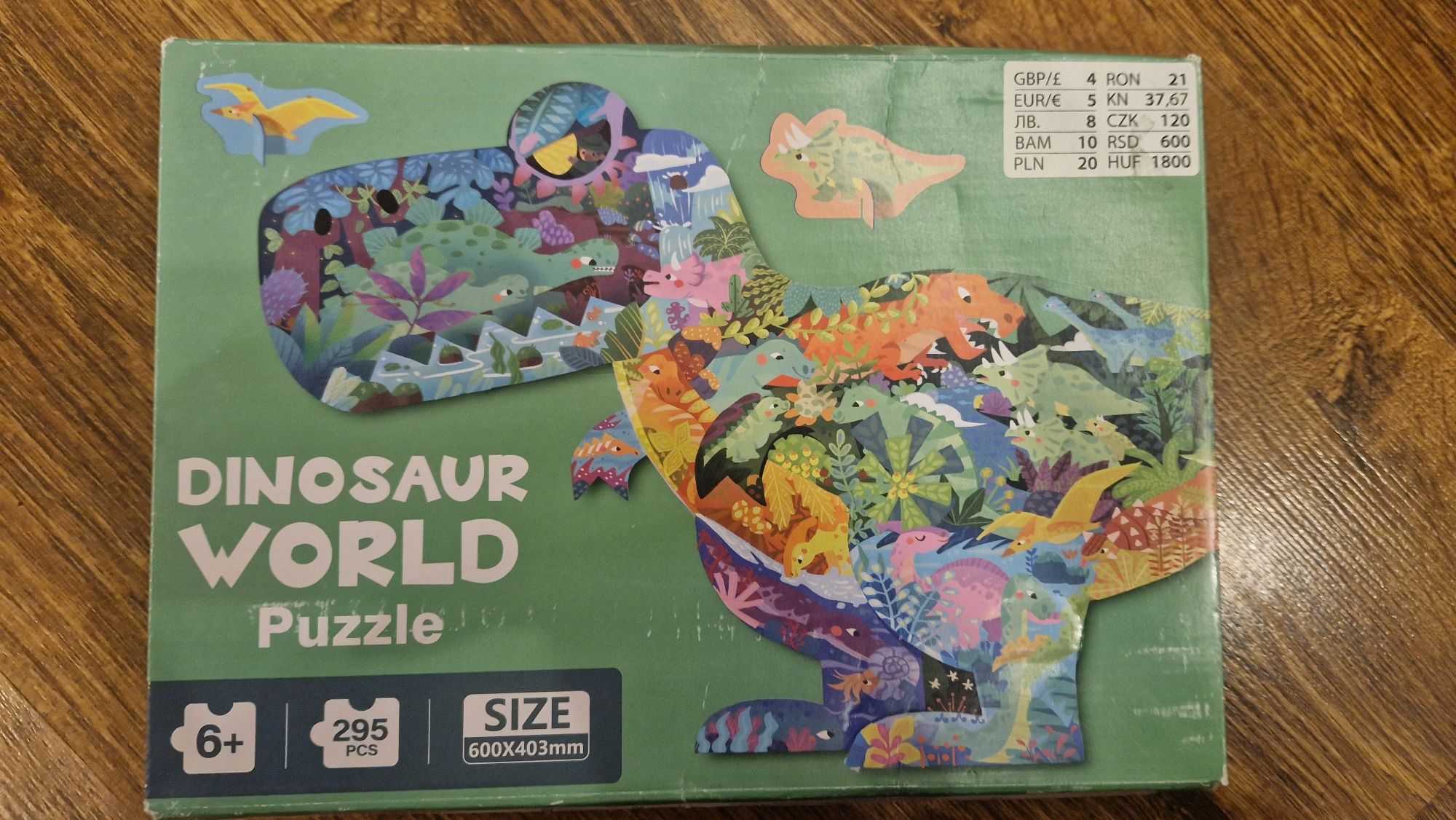 Puzzle dinozaur komletne