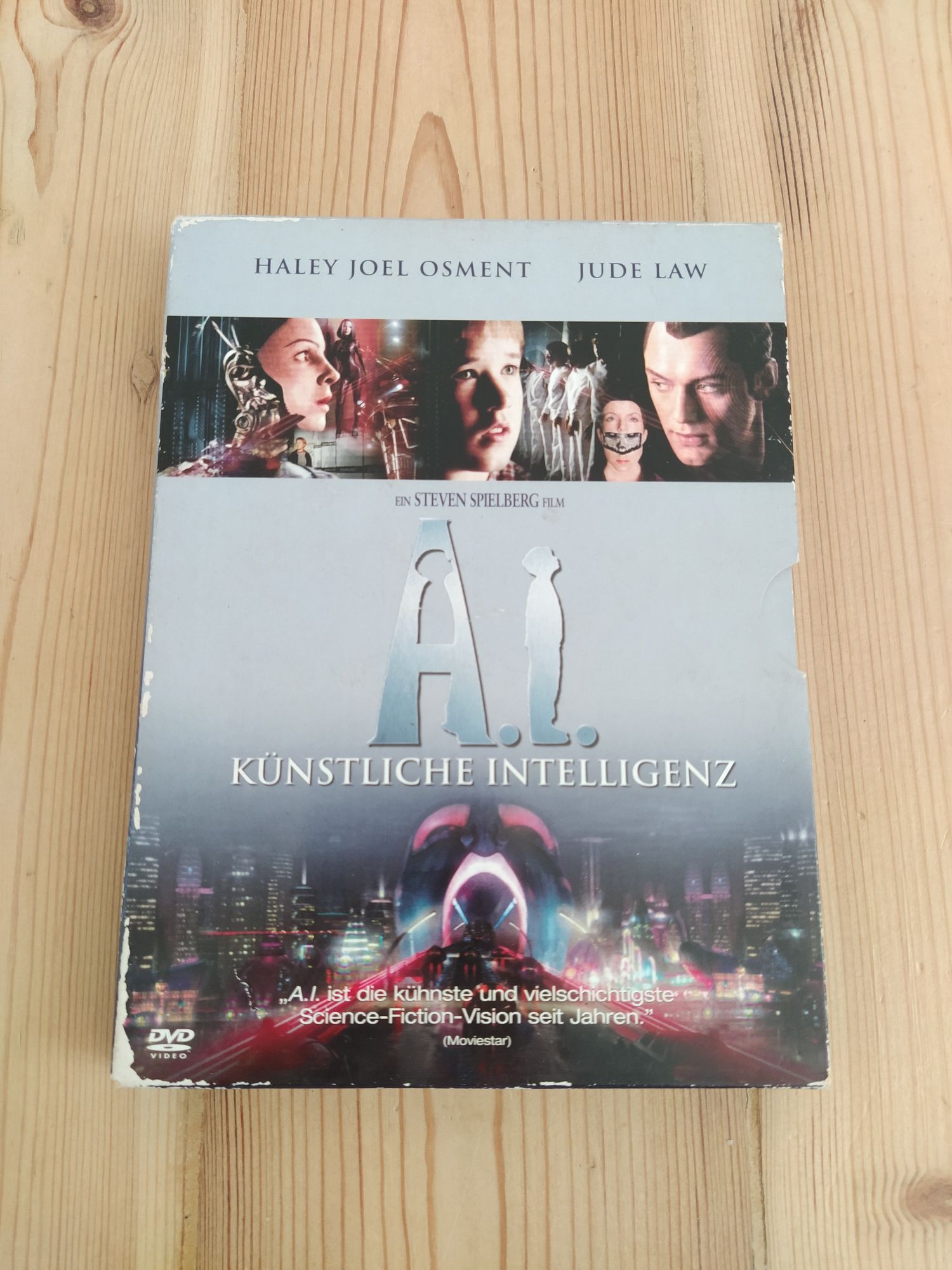 Dvd A.I. Sztuczna Inteligencja niemiecka okładka, napisy po polsku