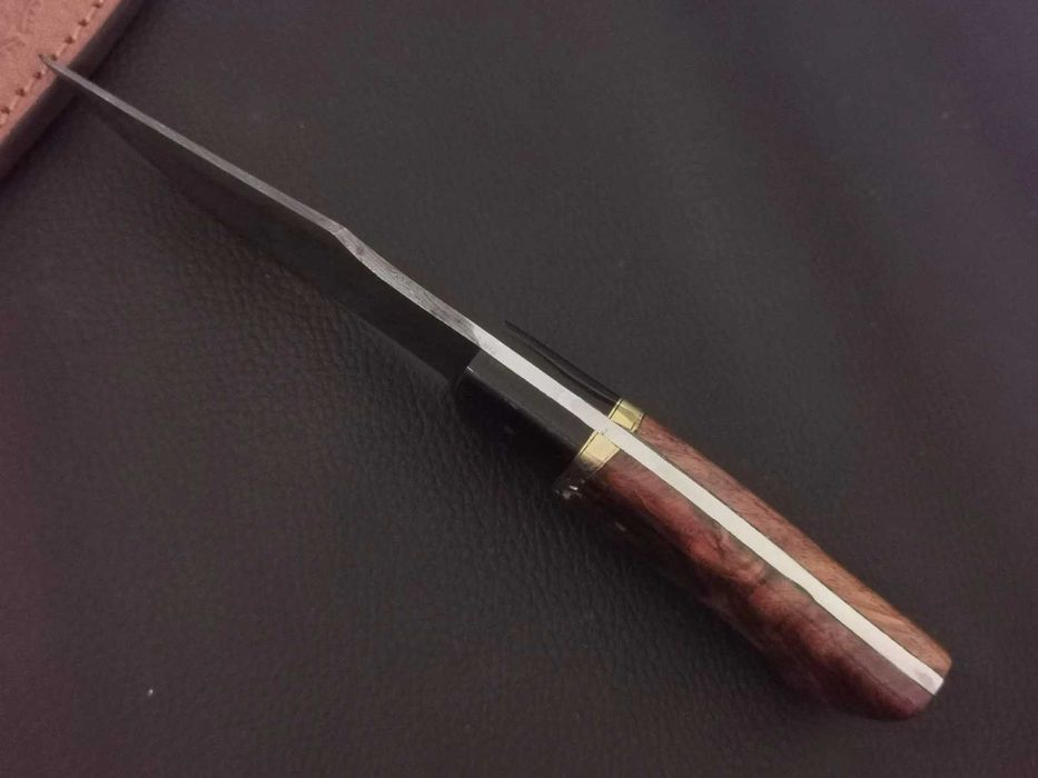 NÓŻ DAMAST myśliwski kuchenny stal damasceńska 23cm. ręcznie kuty