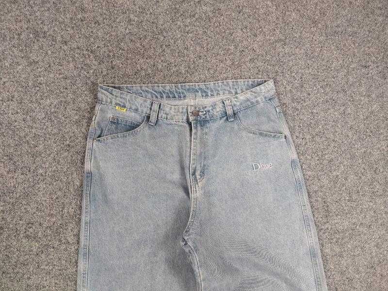 Широкі чоловічі блакитні джинси Dime logo baggy трендові штани sk8