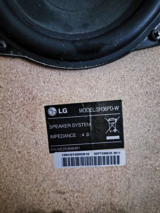 Subwoofer LG SH36PD-W