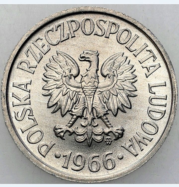 Moneta obiegowa prl 20gr 1966r