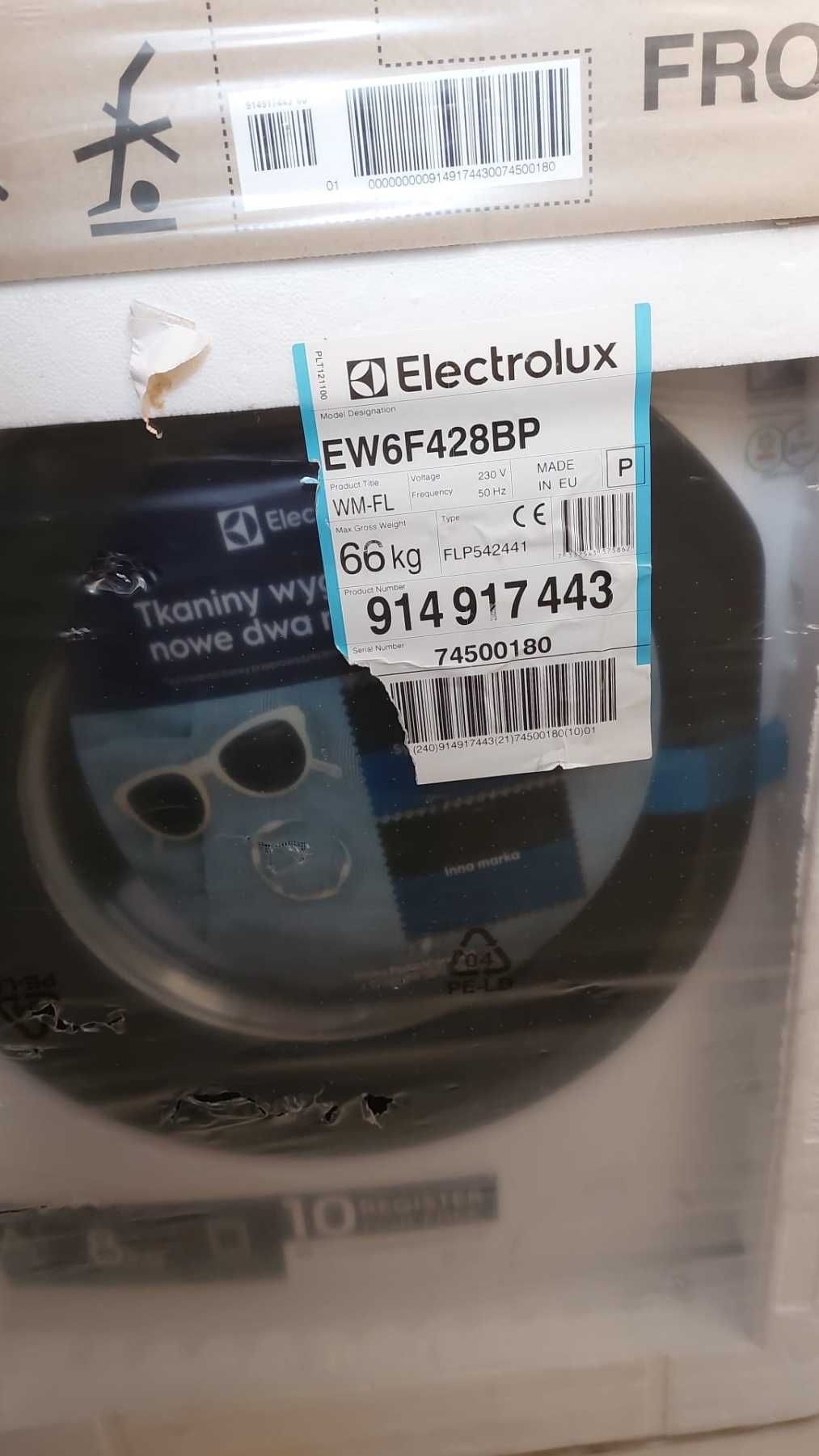 Пральна машина Electrolux EW6F428BP НОВА в упаковці