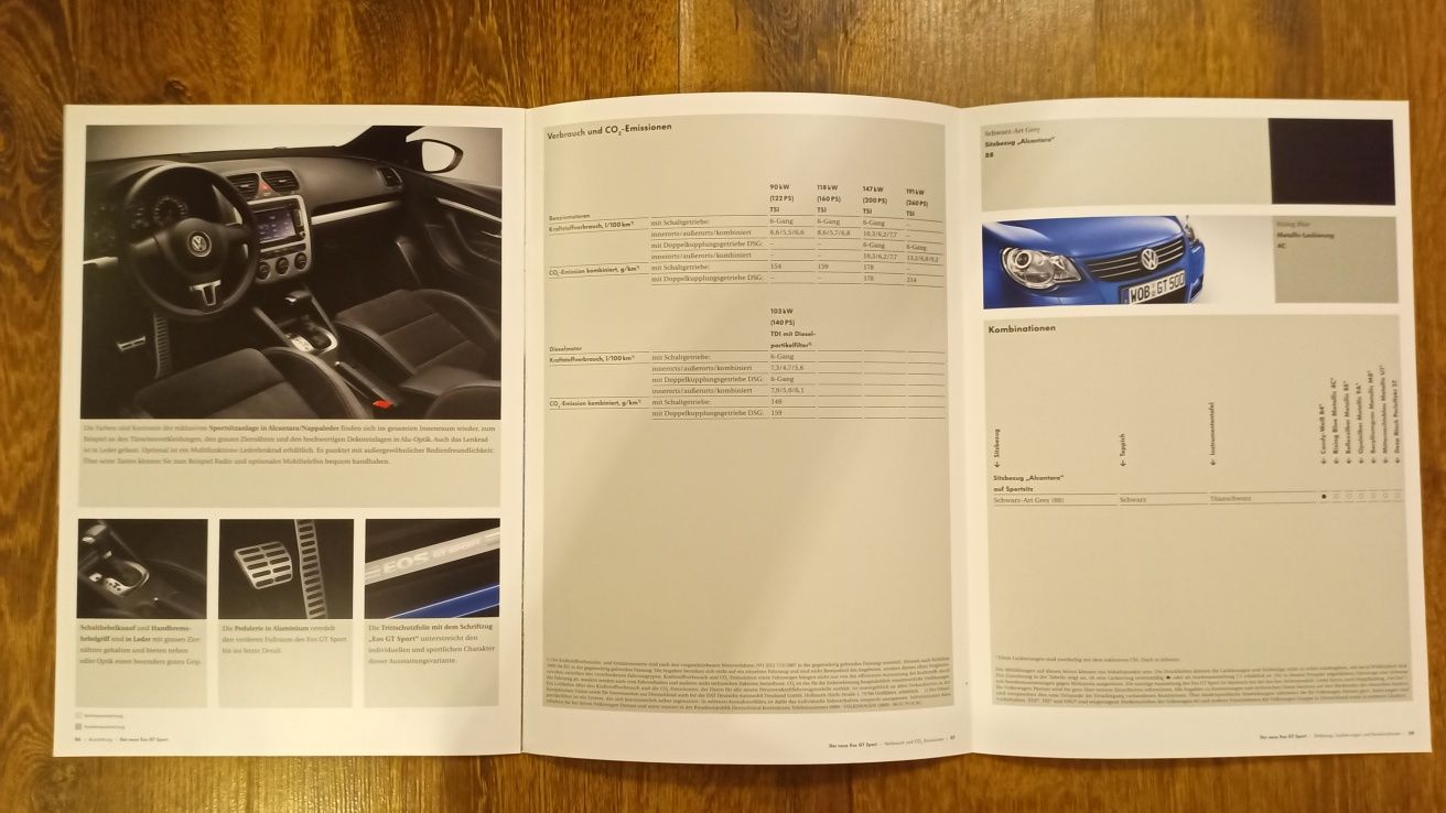 VW Volkswagen EOS GT Sport. Prospekt