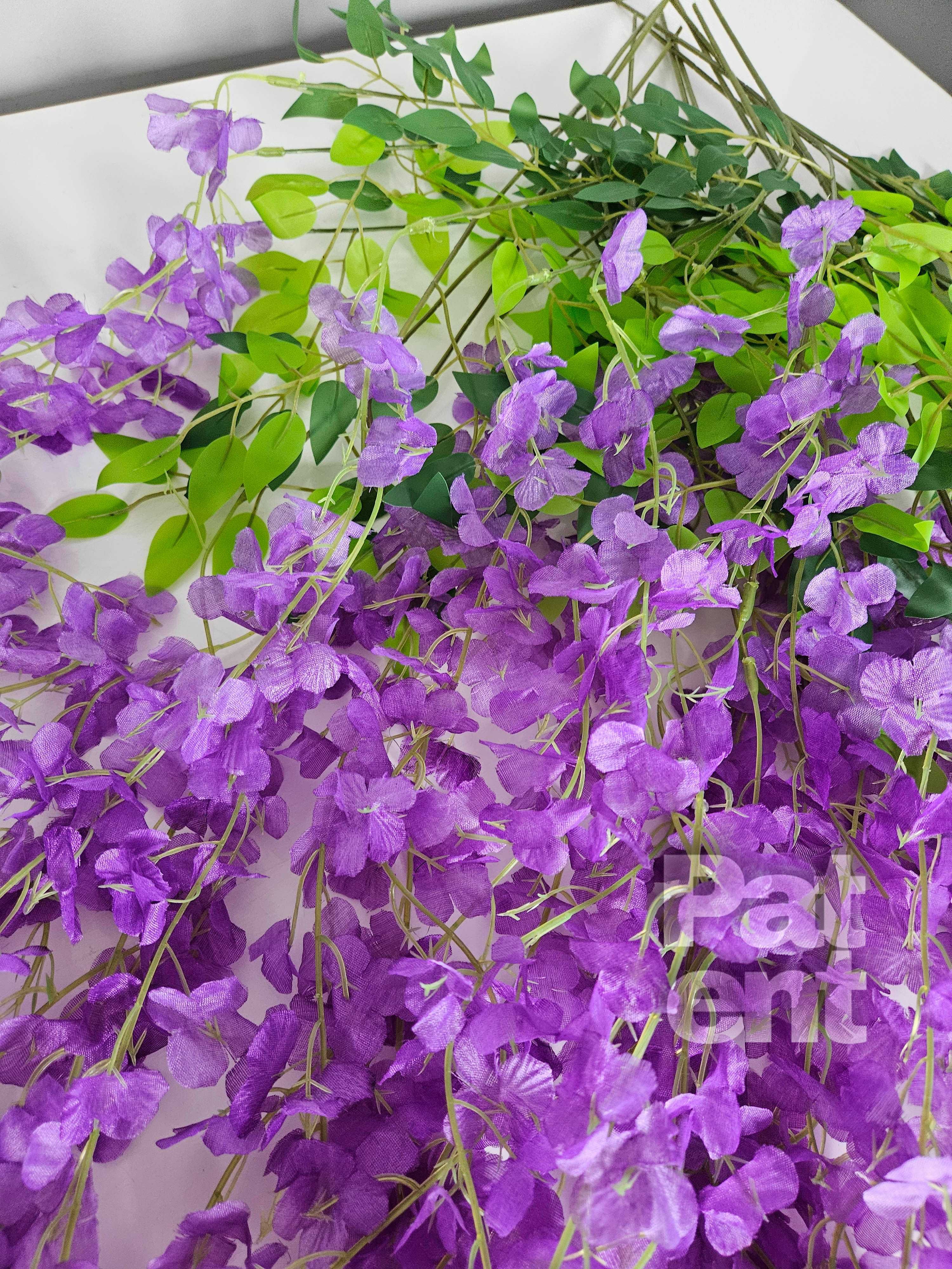 Wisteria fioletowa glicynia sztuczna girlanda dekoracja 12 sztuk