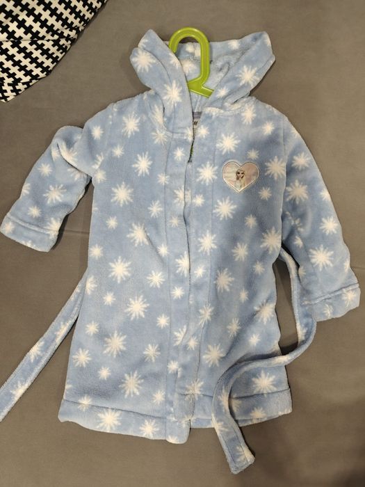 Szlafrok dziecięcy H&M Frozen Elsa, polarowy, z kapturem