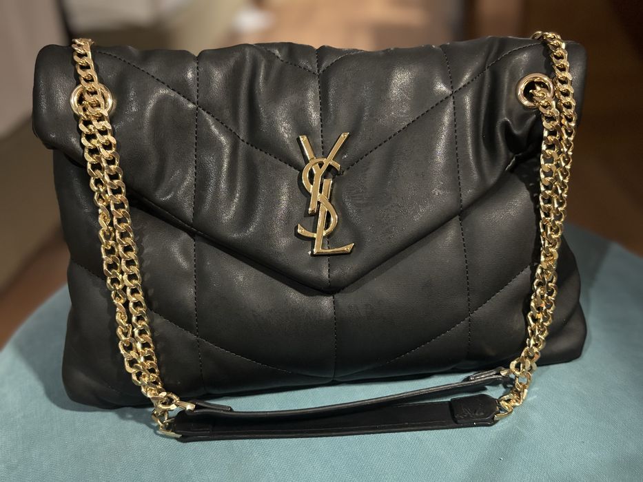 Torebka Saint Laurent LouLou Puffer Medium Bag   Czarna torebka ysl