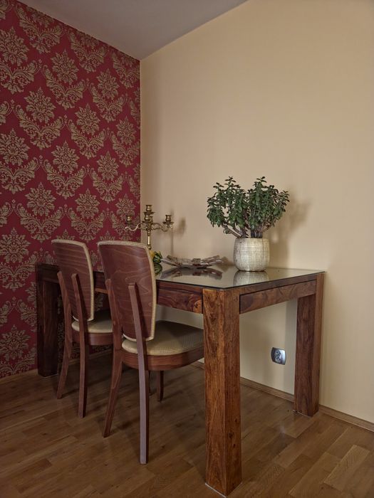 Komplet mebli Stół krzesła Stół Palisander z litego drewna + 4 krzes