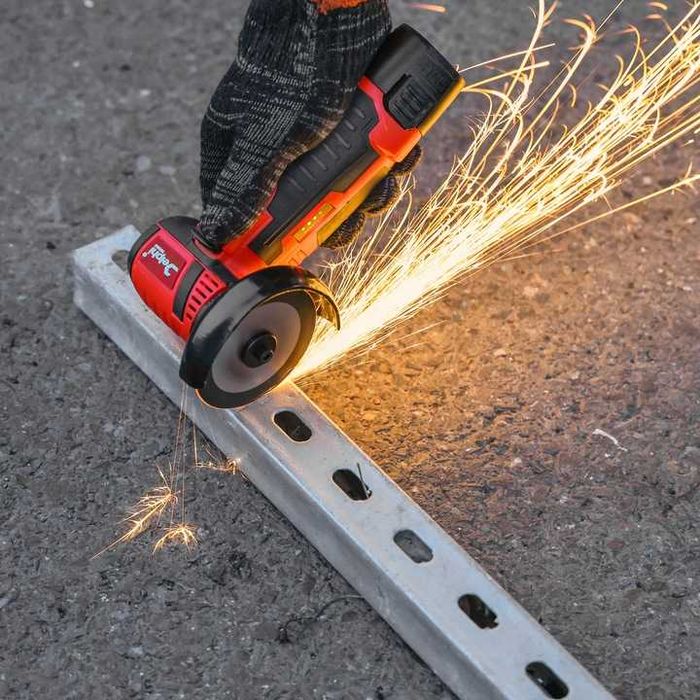 Szlifierka Kątowa Akumulatorowa Bezszczotkowa Mini Gumówka 7x Tarcza