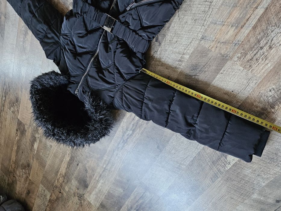 Kurtka zimowa ocieplana czarna 140 f&f