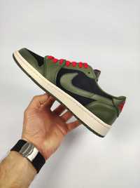 Чоловічі кросівки Nike Jordan 1 Retro LoW Travis Scott зелений 6284
