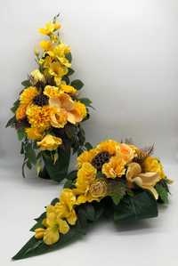 Komplet na cmentarz stoik + wazon, kompozycja kwiatowa