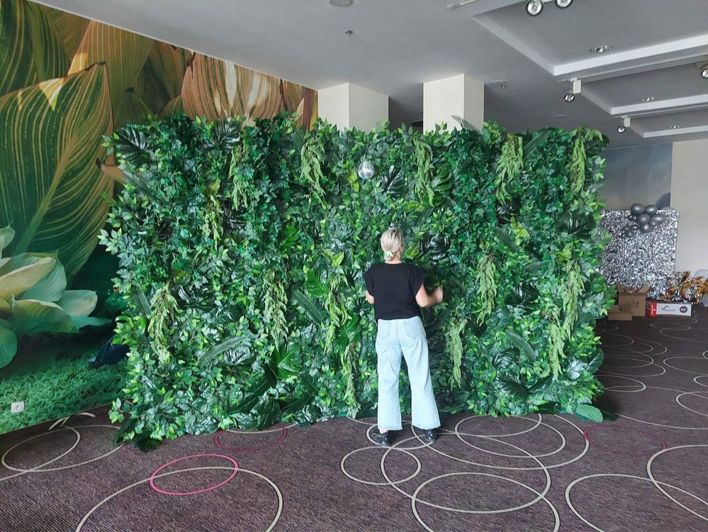 Ścianka dekoracyjna zielone liście
