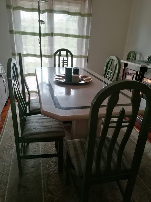 Mesa de pedra sala de jantar