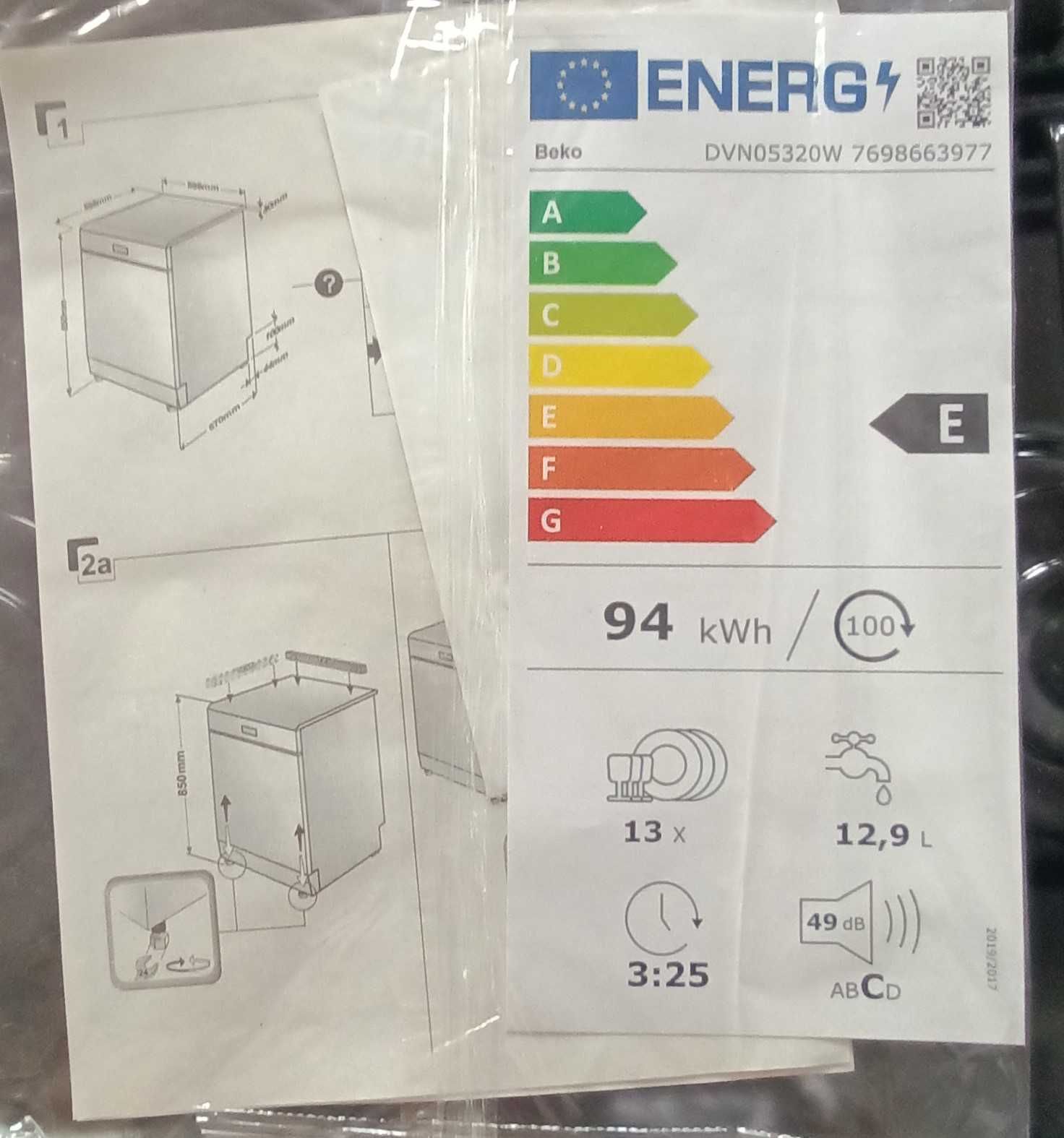 wolnostojąca zmywarka BEKO jak nowa