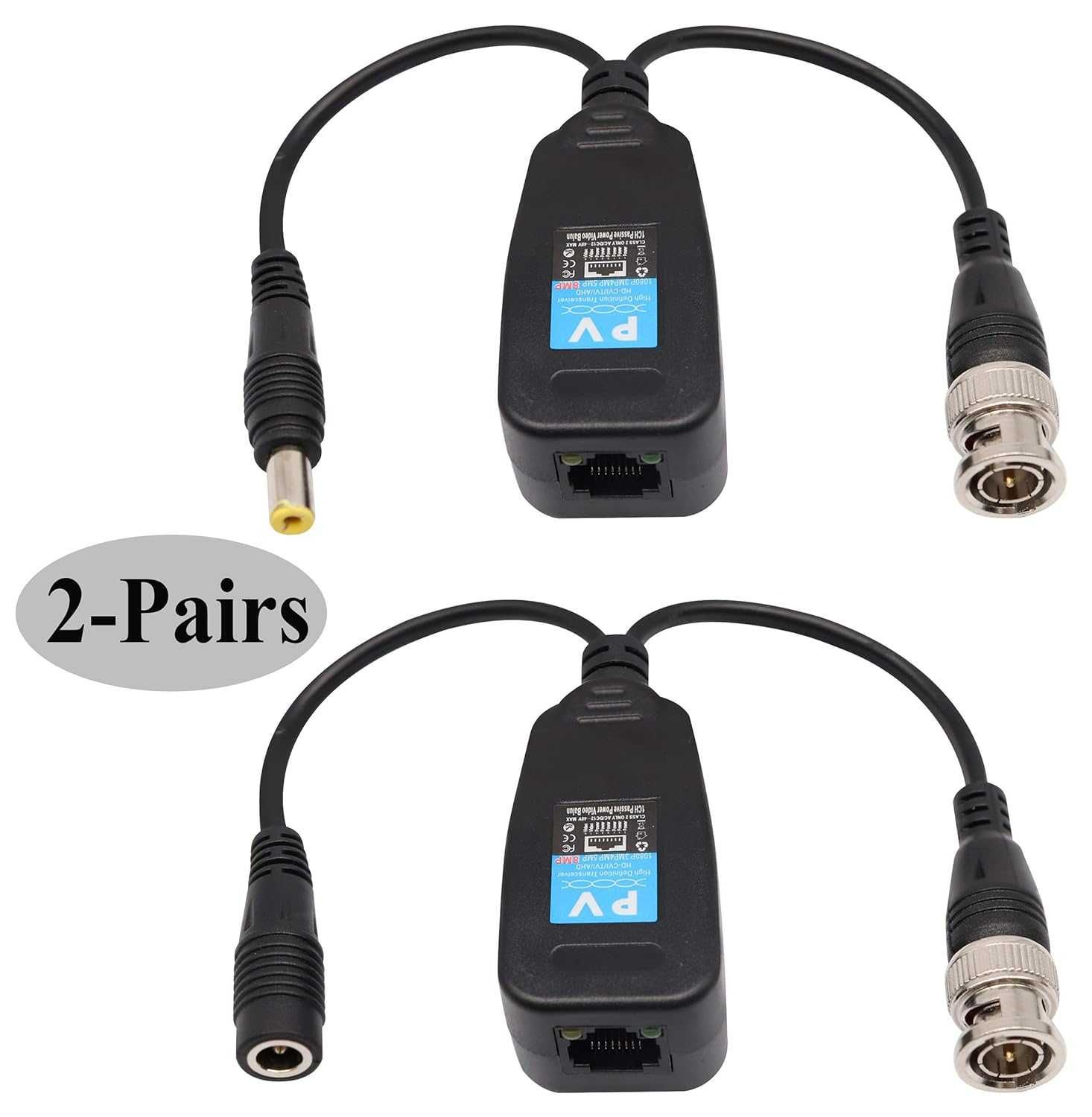 AAOTOKK Balun wideo RJ45 na BNC Nadajnik do kamer monitorujących