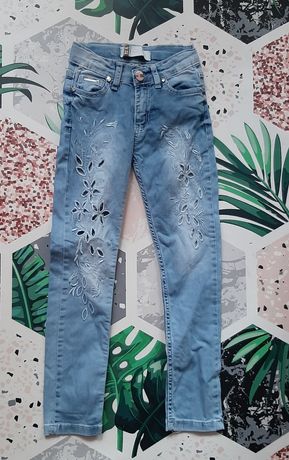 Gucci spodnie jeansowe na gumce r. 128