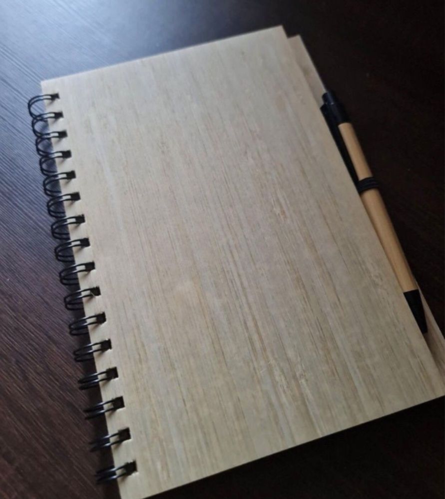 Zeszyt z bambusa A5 + długopis 48tknsz