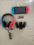 Consola Nintendo Switch V2 (Usado - 32 GB)+fones,comando e 4 jogos