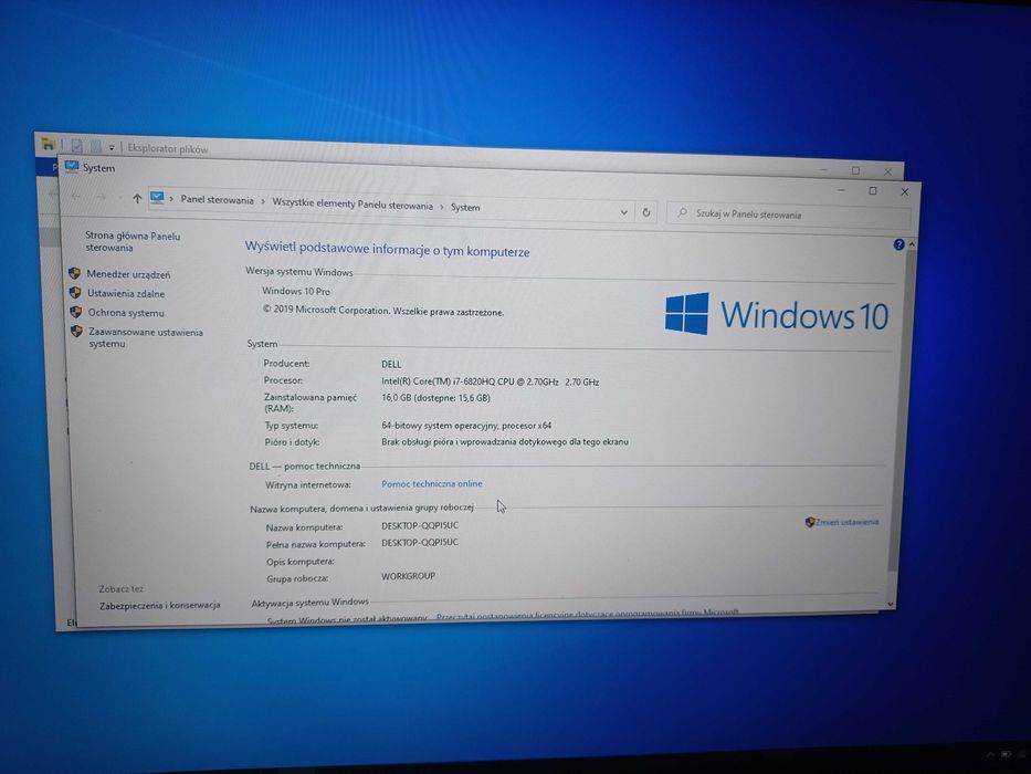 Laptop Dell Precision 7720 17,3" Intel i7 6820HQ RAM 16Gb Nvidia P3000