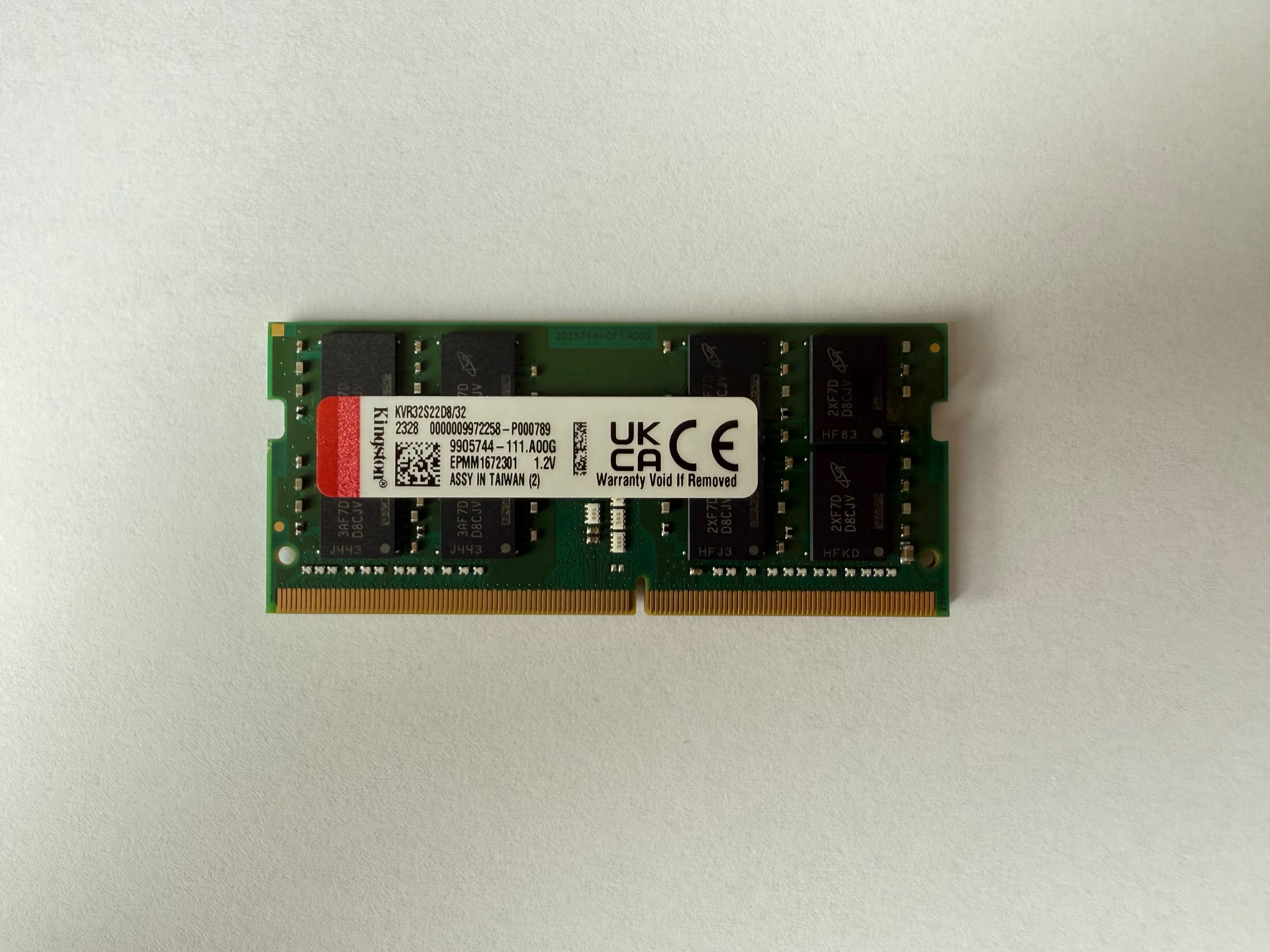 Pamięć Kingston SODIMM 32GB DDR4 3200 MHz CL22 KVR32S22D8/32