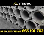 Kręgi betonowe, studnie, przepusty drogowe, zakończenie przepustu