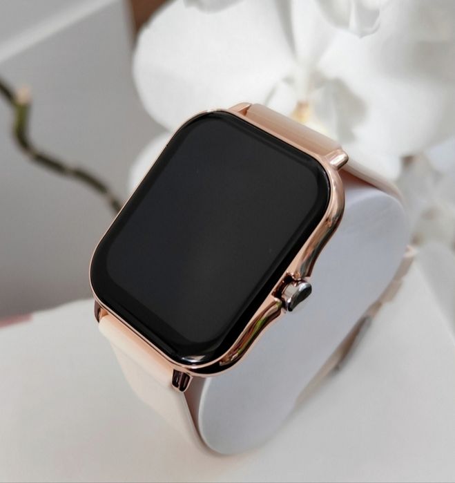 Śliczny Złoty Damski Zegarek Smartwatch