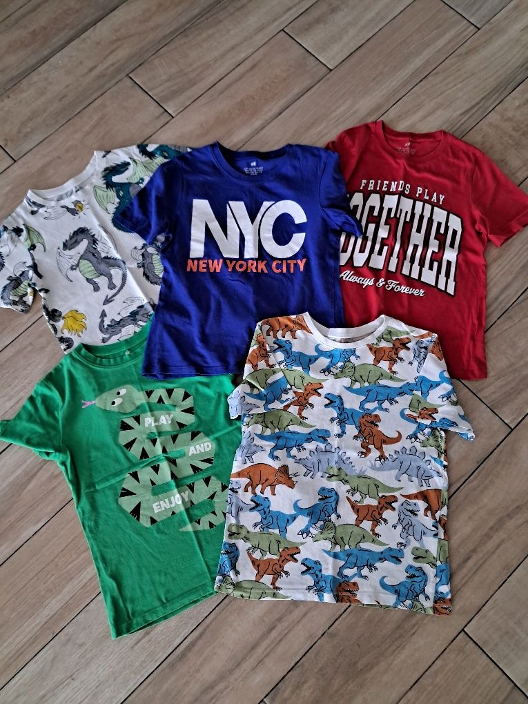Koszulka,  t-shirt chłopięcy 122/128 H&M